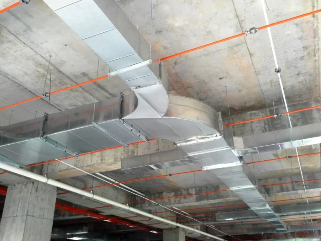 Closed-cell insulation installed on an HVAC air duct